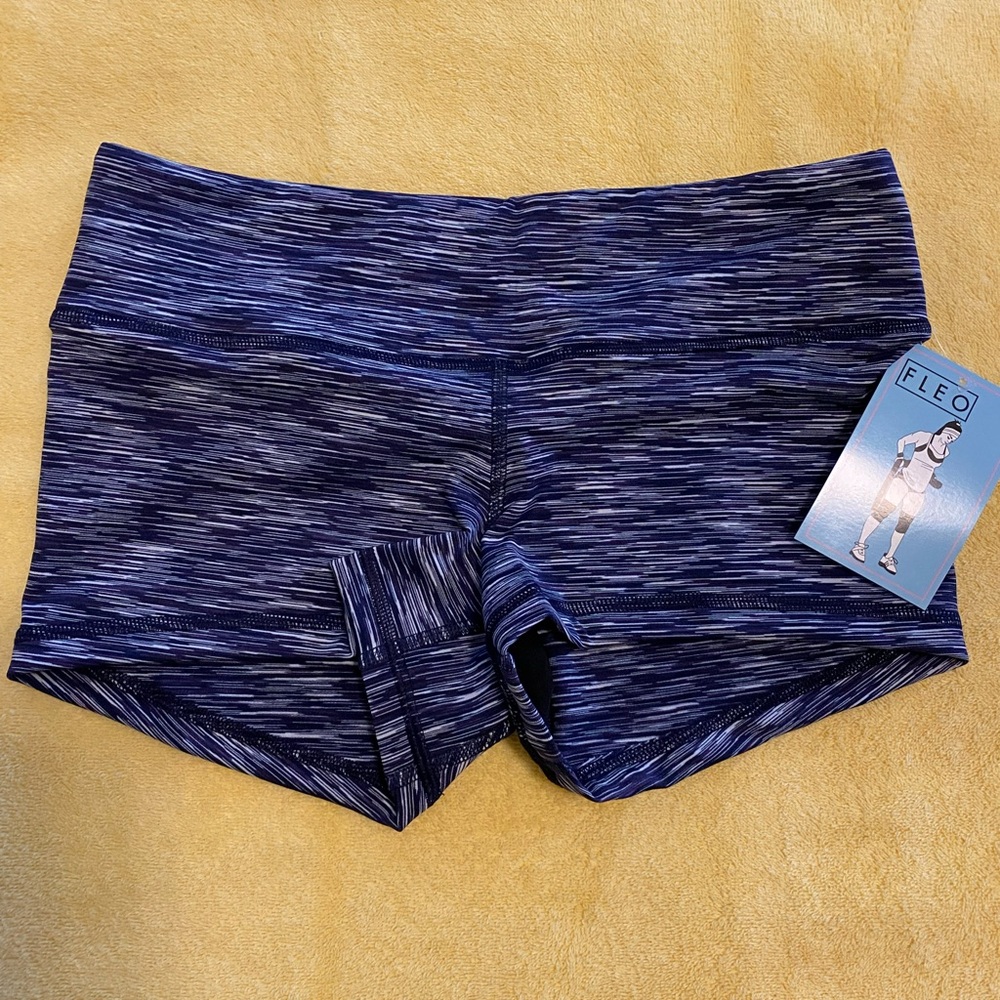 Fleo Navy and White Striped Shorts